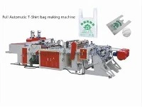 Biologiskt nedbrytbar T-Shirt Bag Making Machine Plast Nylon Bag Värmeförseglande skärmaskin